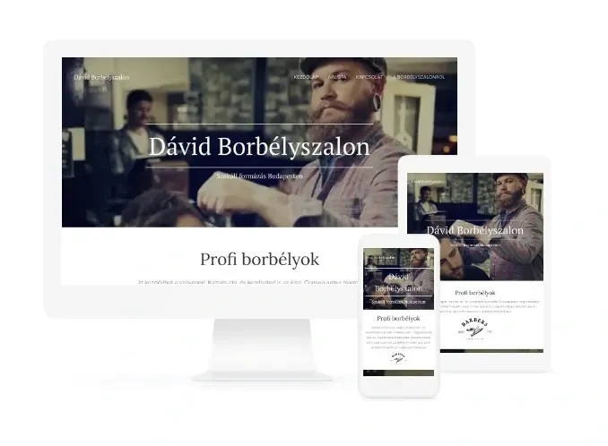 Borbély szalon weboldal fotózása és arculattervezés