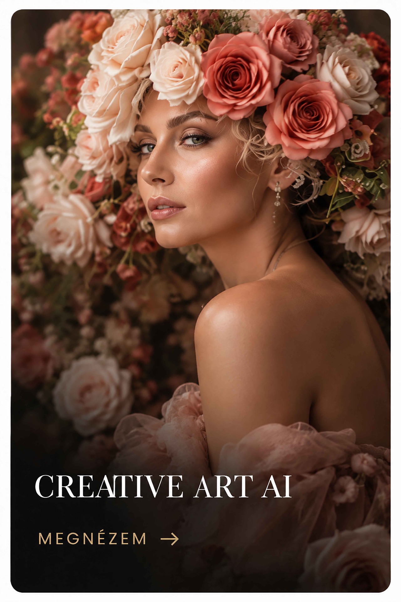 Creative Art AI portréfotózás egyedi művészi látványvilággal. Kreatív portrék mesterséges intelligenciával támogatott utómunkával és különleges vizuális megoldásokkal.